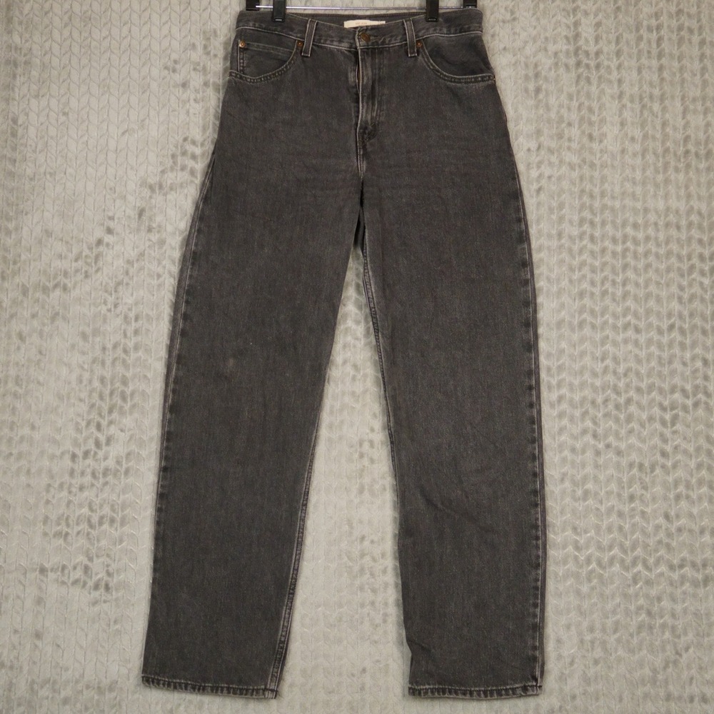 Levi's Premium Dad Jean Men 26 Black Washed Straight Leg Denim Cotton Relaxed